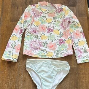 Carter's Multicolor Floral Rashguard Set
